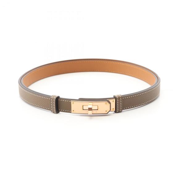 Hermes Hermès Kelly belt, leather, Epsom women's, beige - Picture 1 of 5